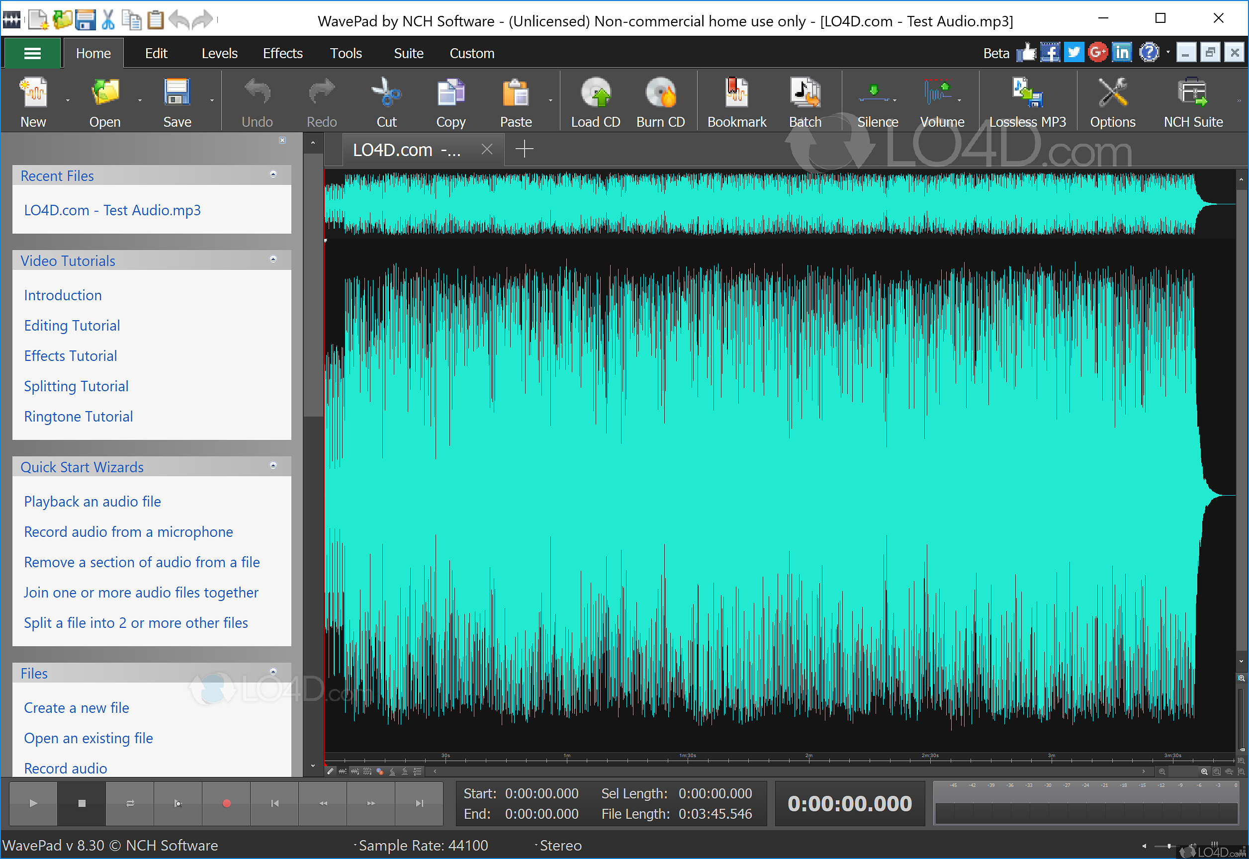 wavepad audio editor singing